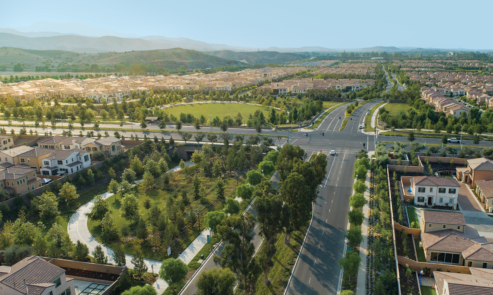 Chino master-planned community aerial